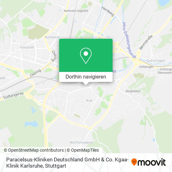 Paracelsus-Kliniken Deutschland GmbH & Co. Kgaa-Klinik Karlsruhe Karte