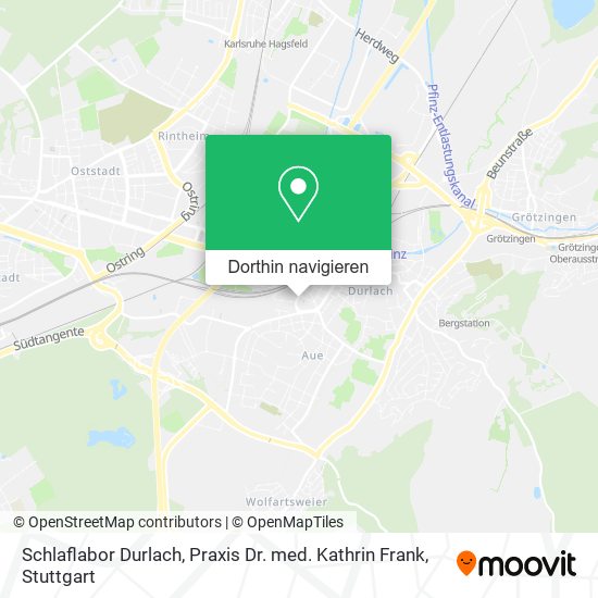Schlaflabor Durlach, Praxis Dr. med. Kathrin Frank Karte