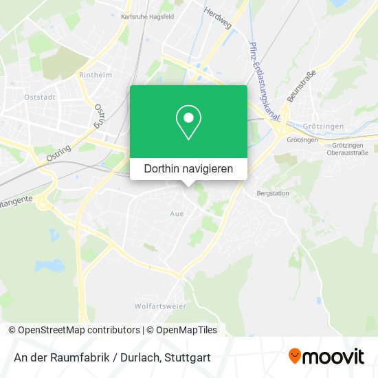 An der Raumfabrik / Durlach Karte
