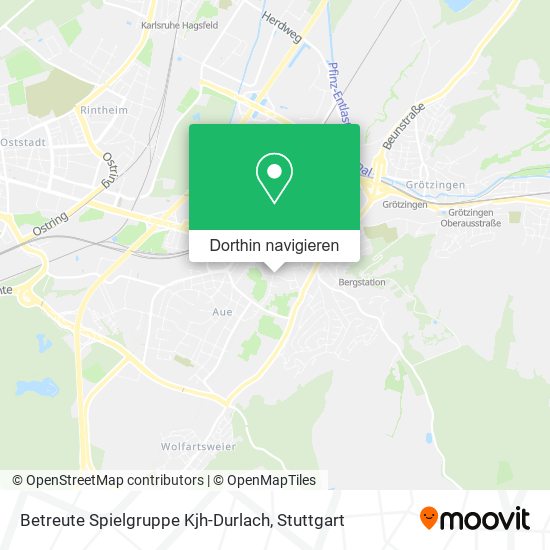 Betreute Spielgruppe Kjh-Durlach Karte