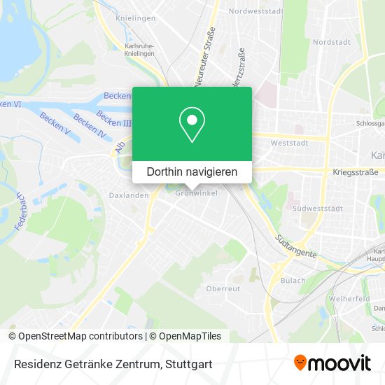 Residenz Getränke Zentrum Karte