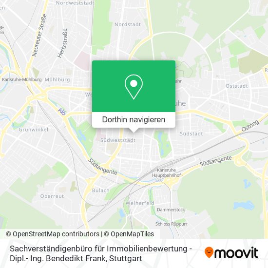 Sachverständigenbüro für Immobilienbewertung - Dipl.- Ing. Bendedikt Frank Karte