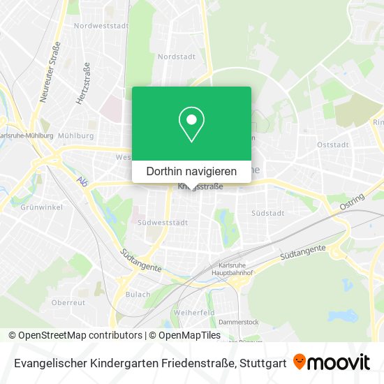 Evangelischer Kindergarten Friedenstraße Karte