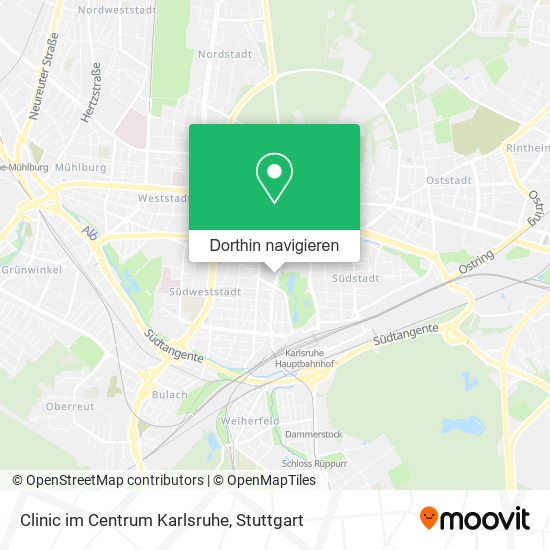 Clinic im Centrum Karlsruhe Karte