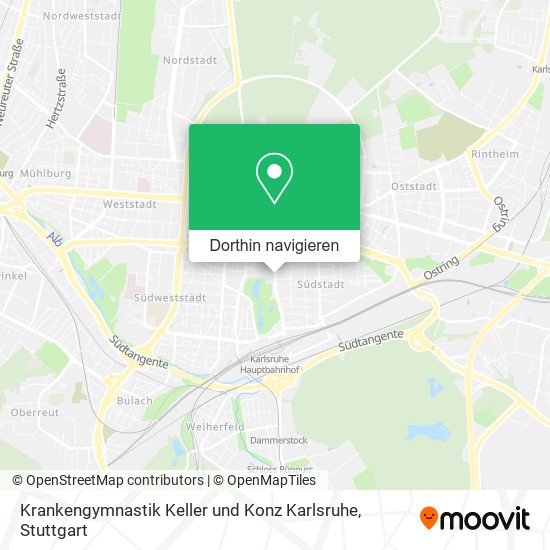 Krankengymnastik Keller und Konz Karlsruhe Karte
