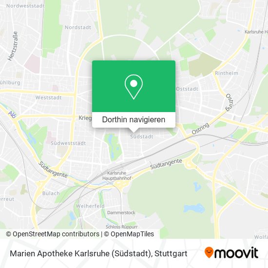 Marien Apotheke Karlsruhe (Südstadt) Karte