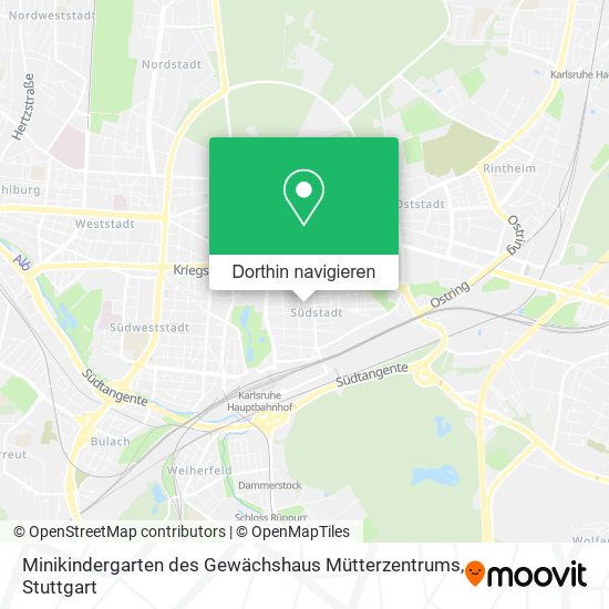 Minikindergarten des Gewächshaus Mütterzentrums Karte