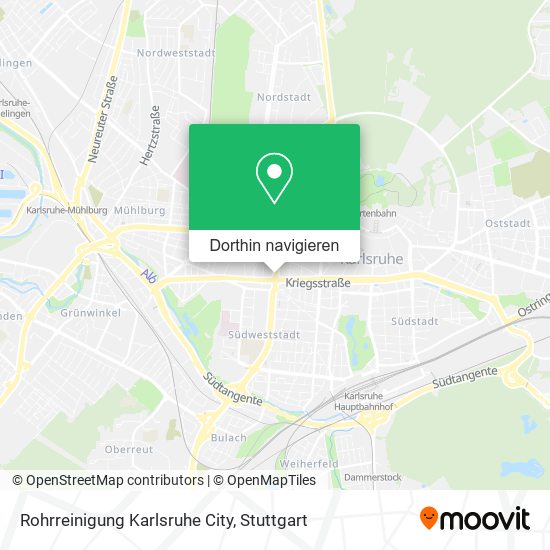 Rohrreinigung Karlsruhe City Karte