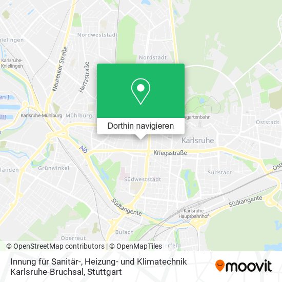 Innung für Sanitär-, Heizung- und Klimatechnik Karlsruhe-Bruchsal Karte