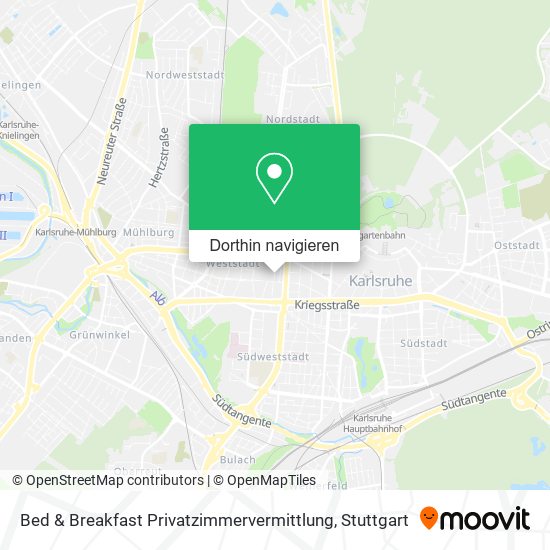 Bed & Breakfast Privatzimmervermittlung Karte