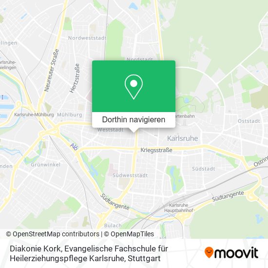Diakonie Kork, Evangelische Fachschule für Heilerziehungspflege Karlsruhe Karte
