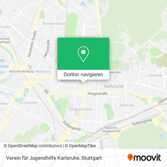 Verein für Jugendhilfe Karlsruhe Karte