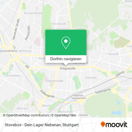 Storebox - Dein Lager Nebenan Karte