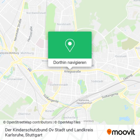 Der Kinderschutzbund Ov Stadt und Landkreis Karlsruhe Karte