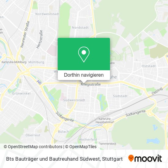 Bts Bauträger und Bautreuhand Südwest Karte