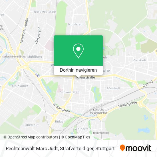 Rechtsanwalt Marc Jüdt, Strafverteidiger Karte