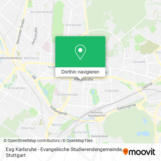 Esg Karlsruhe - Evangelische Studierendengemeinde Karte