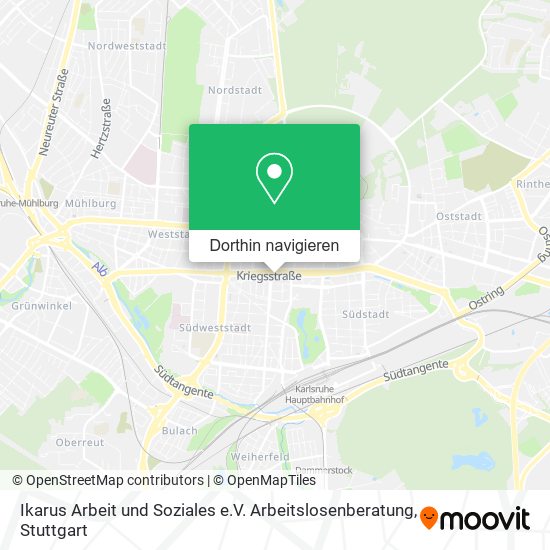 Ikarus Arbeit und Soziales e.V. Arbeitslosenberatung Karte
