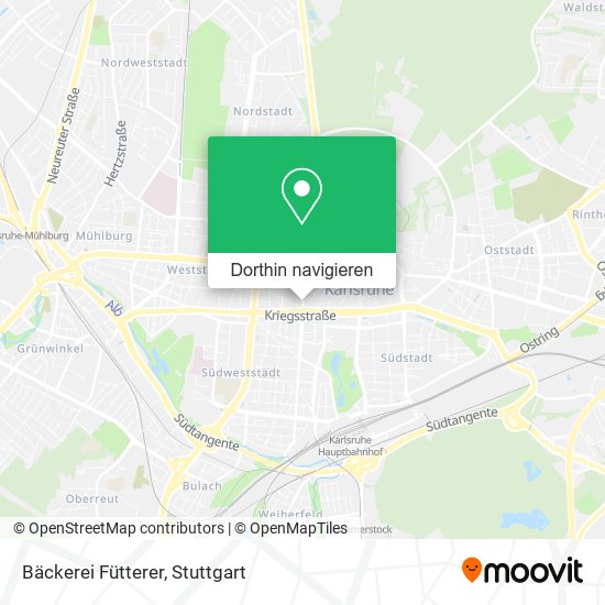 Bäckerei Fütterer Karte