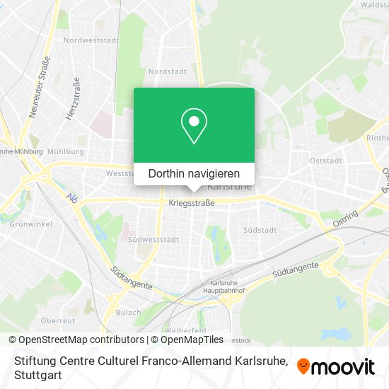 Stiftung Centre Culturel Franco-Allemand Karlsruhe Karte