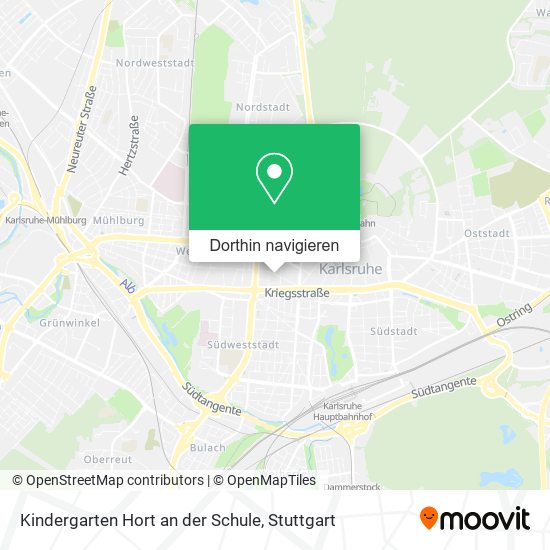 Kindergarten Hort an der Schule Karte