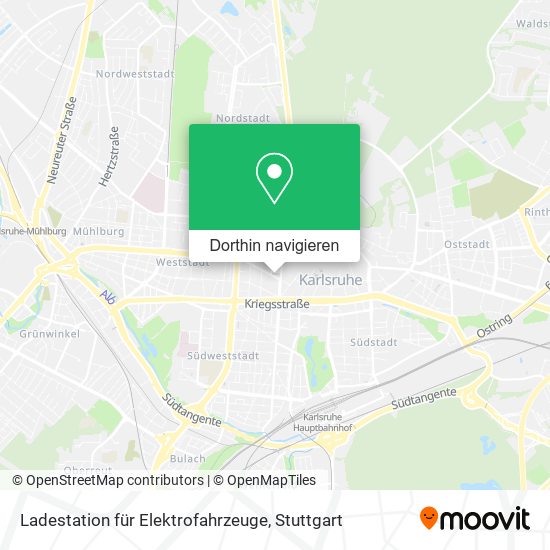 Ladestation für Elektrofahrzeuge Karte