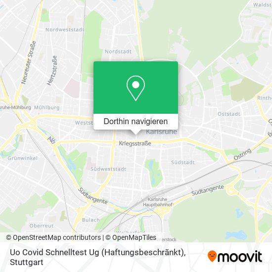 Uo Covid Schnelltest Ug (Haftungsbeschrãnkt) Karte