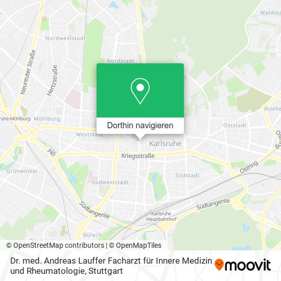 Dr. med. Andreas Lauffer Facharzt für Innere Medizin und Rheumatologie Karte