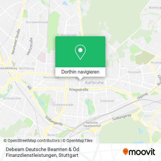 Debeam Deutsche Beamten & Öd Finanzdienstleistungen Karte