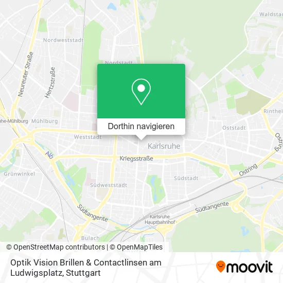 Optik Vision Brillen & Contactlinsen am Ludwigsplatz Karte