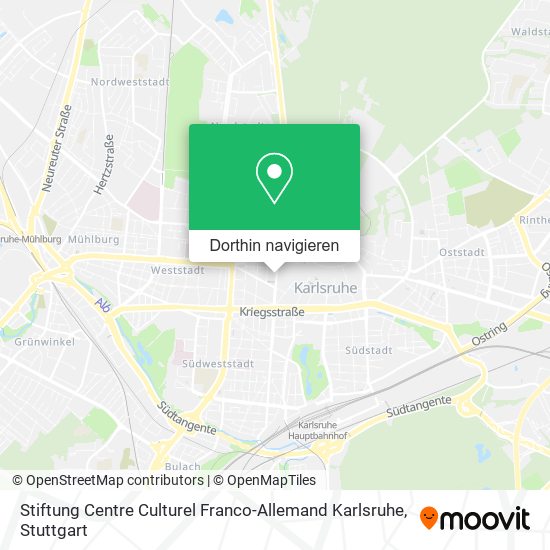 Stiftung Centre Culturel Franco-Allemand Karlsruhe Karte