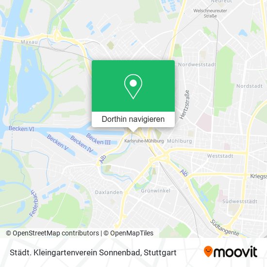 Städt. Kleingartenverein Sonnenbad Karte