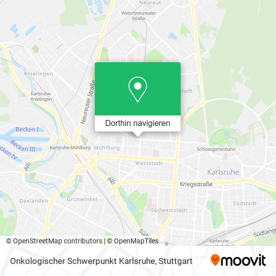 Onkologischer Schwerpunkt Karlsruhe Karte