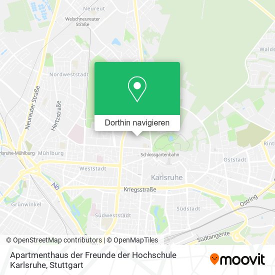 Apartmenthaus der Freunde der Hochschule Karlsruhe Karte