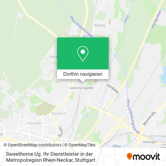 Sweethome Ug. Ihr Dienstleister in der Metropolregion Rhein-Neckar Karte