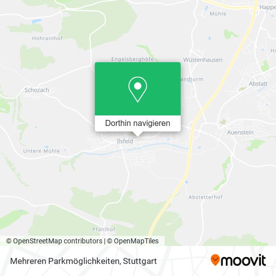 Mehreren Parkmöglichkeiten Karte
