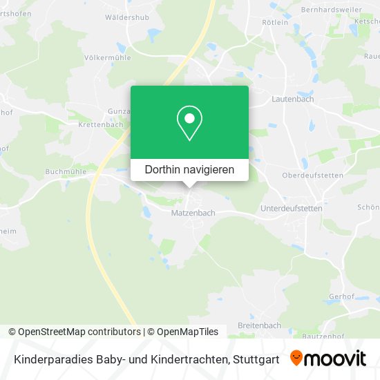 Kinderparadies Baby- und Kindertrachten Karte