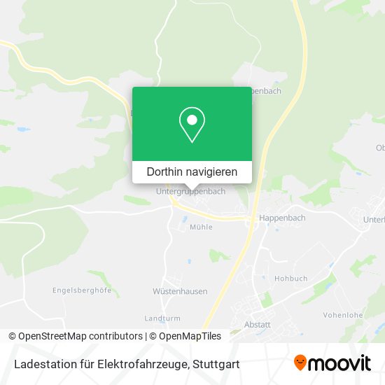 Ladestation für Elektrofahrzeuge Karte