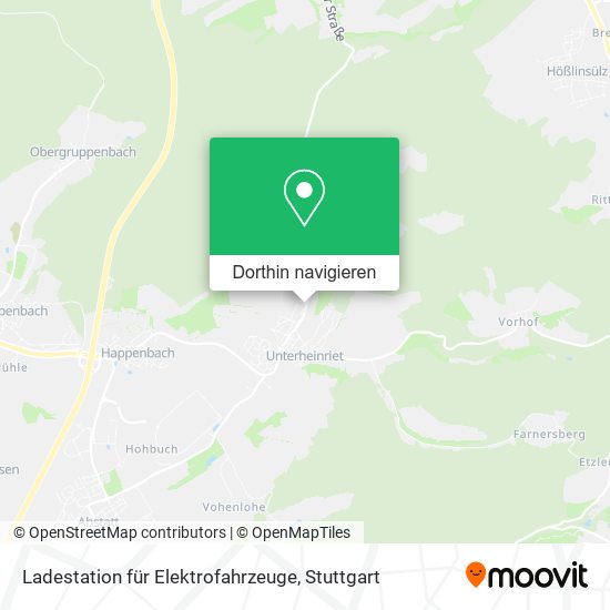 Ladestation für Elektrofahrzeuge Karte