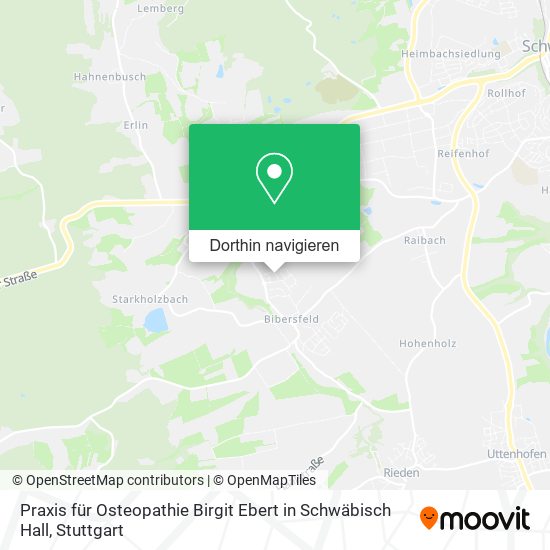 Praxis für Osteopathie Birgit Ebert in Schwäbisch Hall Karte
