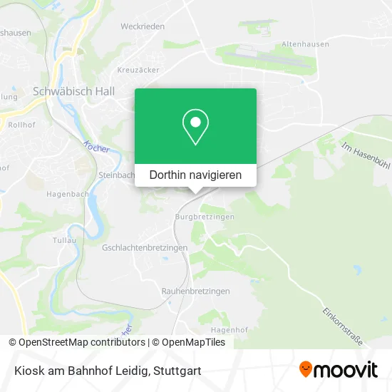Kiosk am Bahnhof Leidig Karte