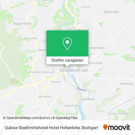 Qubixx-Stadtmittehotel Hotel Hohenlohe Karte