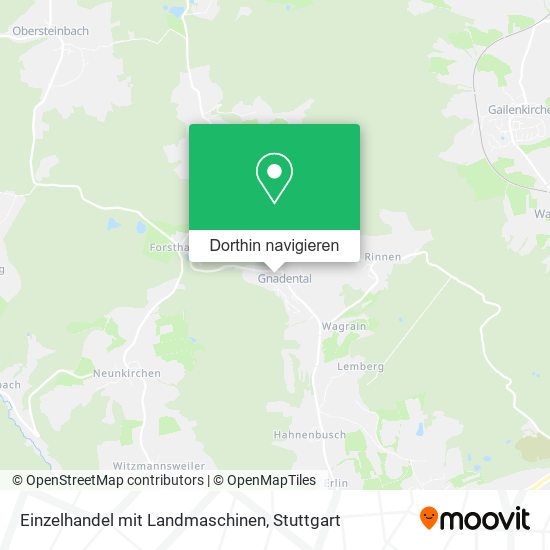 Einzelhandel mit Landmaschinen Karte