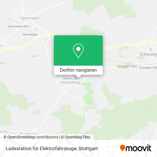 Ladestation für Elektrofahrzeuge Karte