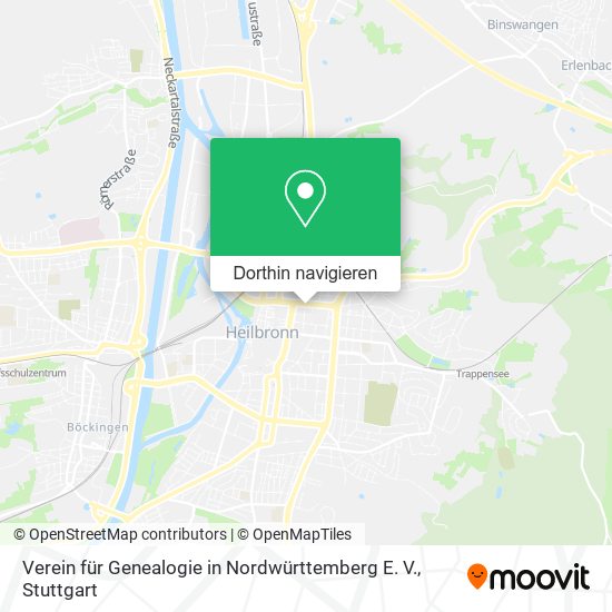 Verein für Genealogie in Nordwürttemberg E. V. Karte