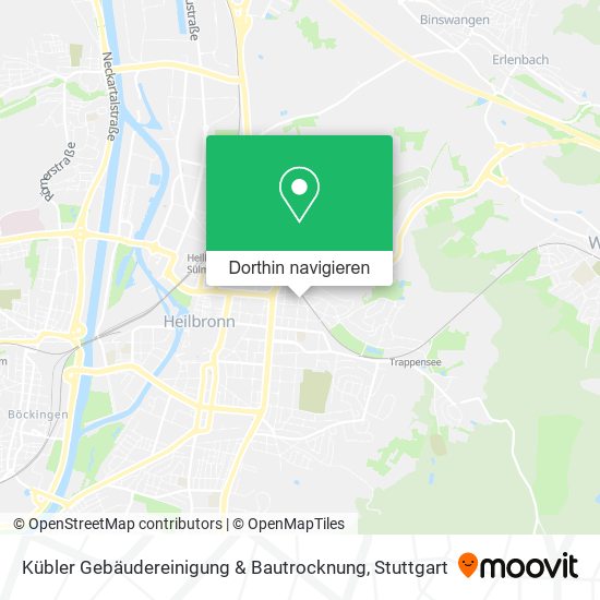Kübler Gebäudereinigung & Bautrocknung Karte