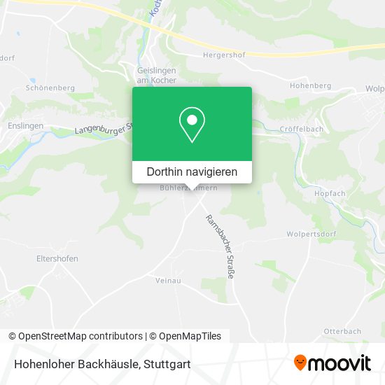 Hohenloher Backhäusle Karte