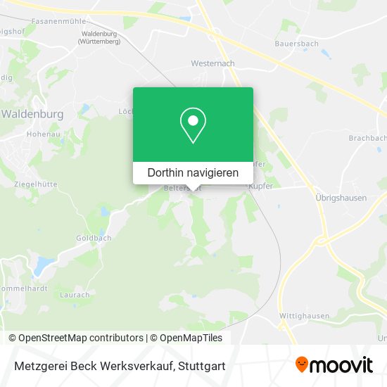 Metzgerei Beck Werksverkauf Karte