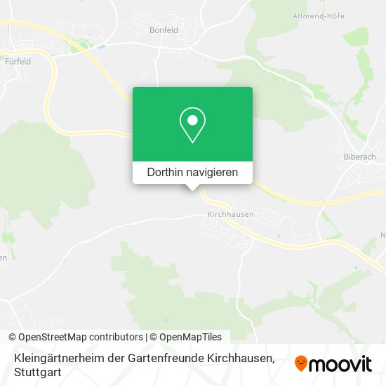 Kleingärtnerheim der Gartenfreunde Kirchhausen Karte
