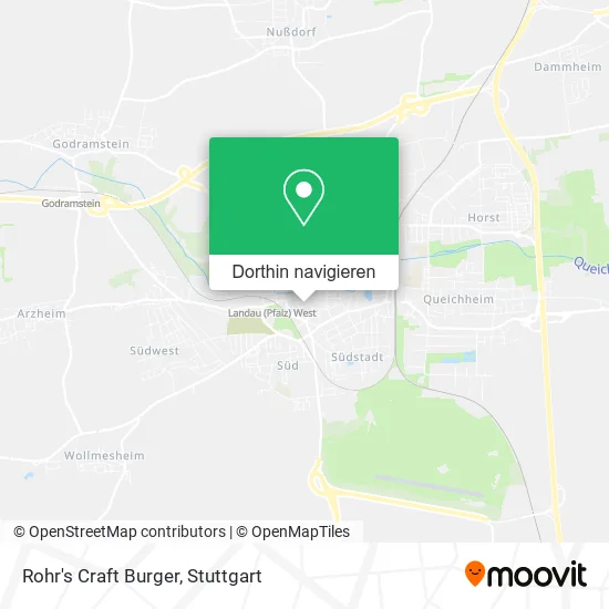 Rohr's Craft Burger Karte